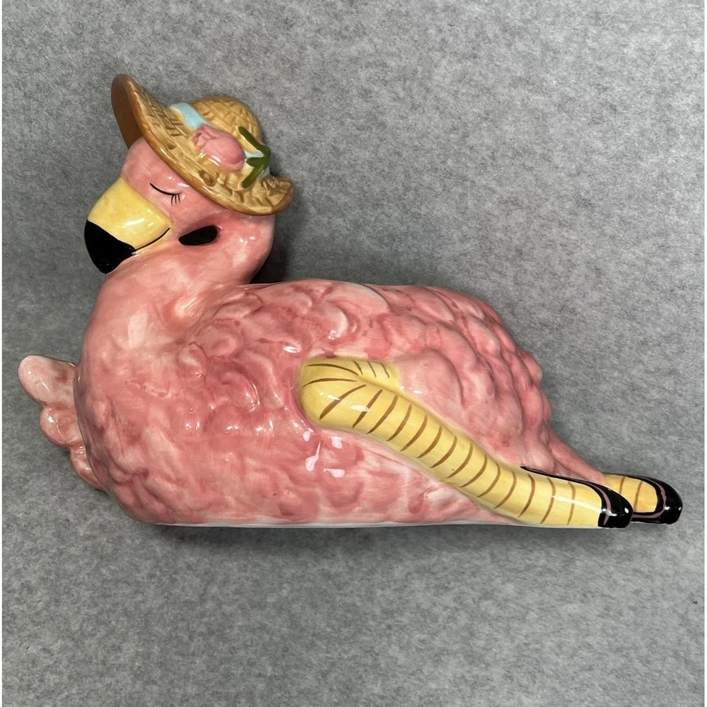 Blue‎ Sky Flamingo Ceramic Planter Heather Goldminc Succulent Cachepot Coastal
